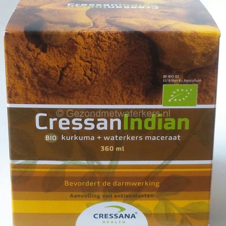 Cressan Indian - Biologische Javaanse Kurkuma en waterkers maceraat - Javaanse curcuma